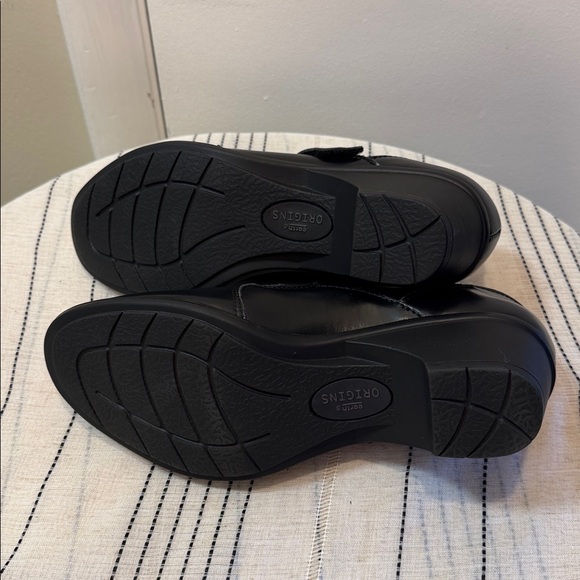 Earth Origins Boots Womens 8 M Gayle Slip On Low Ankle Bootie Black Leather - Picture 6 of 7